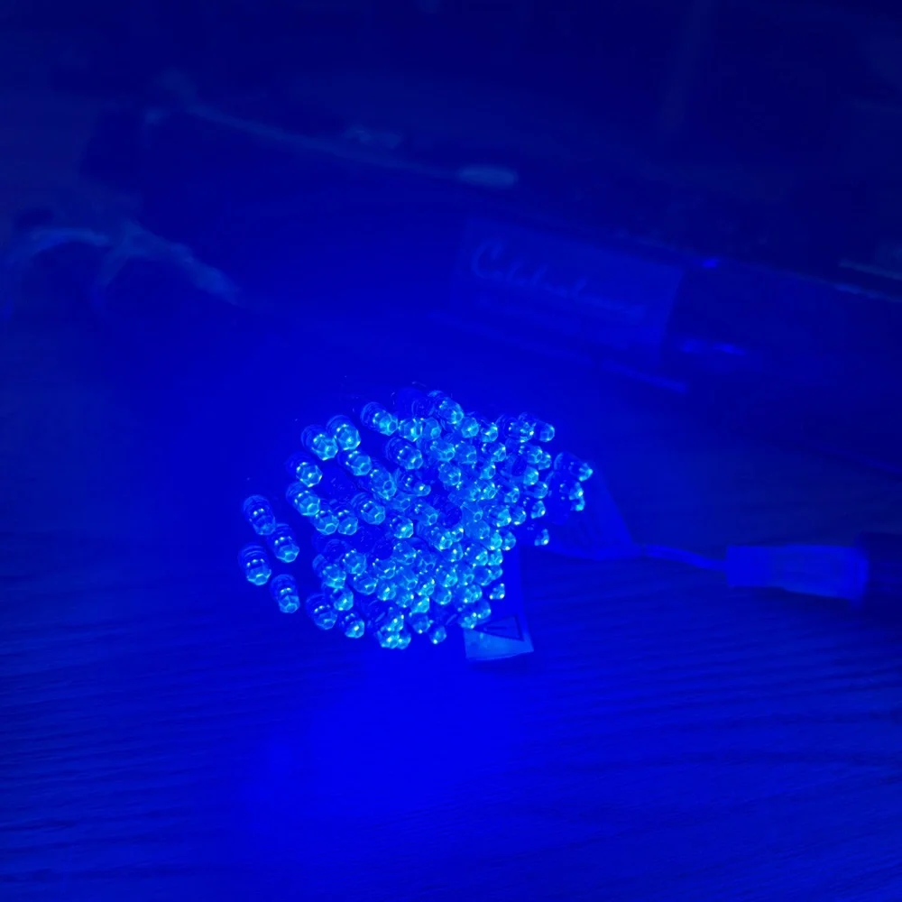 NWT Celebrations Platinum LED Blue Shimmer Sphere 16 in Hanging Decor